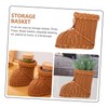 BUGUUYO 1pc Imitation Hand-Woven Rattan Flower Basket Shoe Shaped Storage