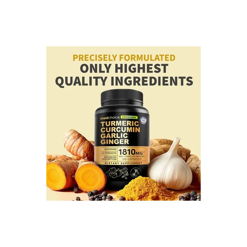 Suplemento Nutricional Cúrcuma Liposomal MedChoice 120 Cápsulas