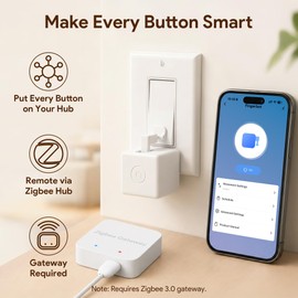 ORYZIC Fingerbot Plus Zigbee Smart Button Switch Pusher, Zigbee Hub Required, App & Timer Control, No Wiring, Upgraded Touch Control, Compatible with Alexa & Google Home via Tuya