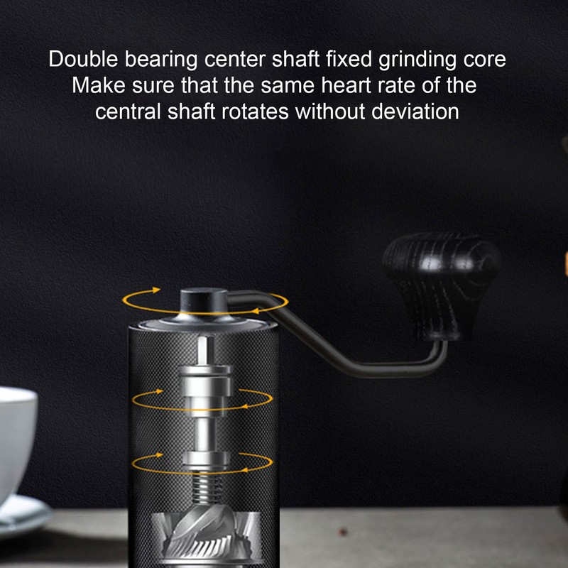 Manual Coffee Bean Grinder Multifunction CNC Steel Core Adjustable Thickness