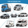 USB Car Fan,Double Head Car USB Fan | Silent Rotating