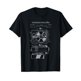 Vinyl Record Player Patent Schematic Turntable Blueprint T-Shirt