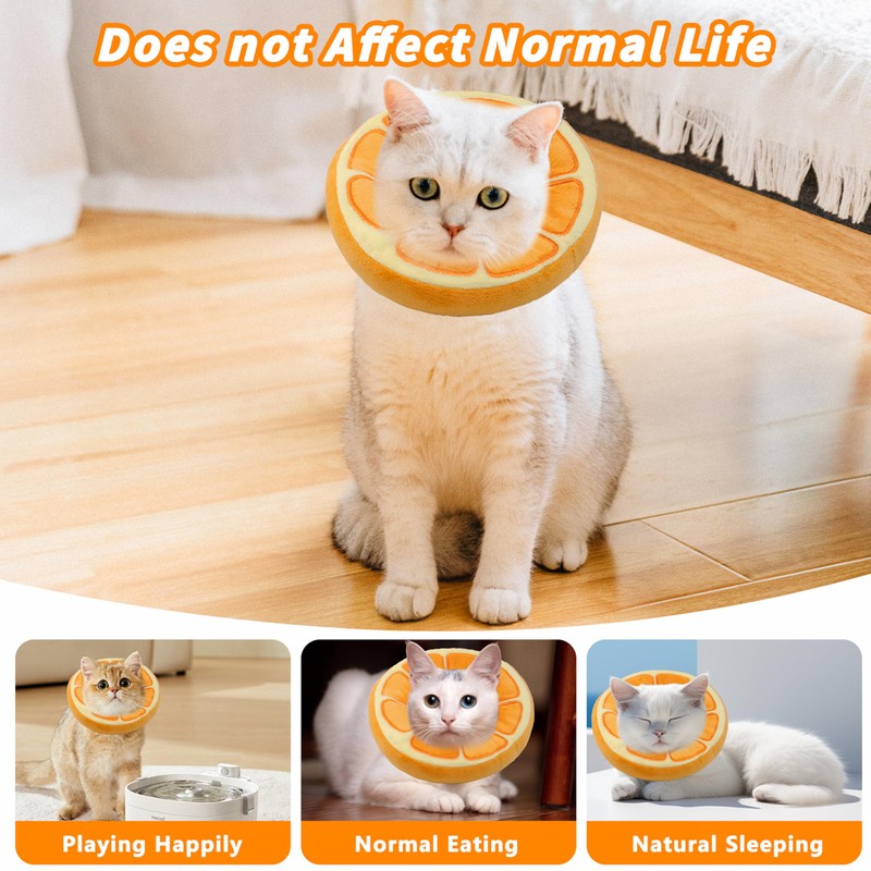 Maiiu Soft Cat Cone Collar, Cute Cat Recovery Collar Suitable