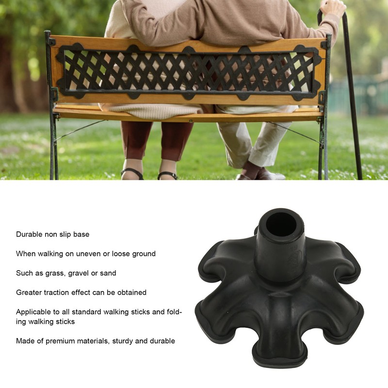 Cane Tip 6 Support Feet Shock Absorption Anti Slip Traction