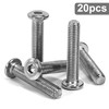 Tunejoy Pack of 20 Flat Head Screws M8 x 40
