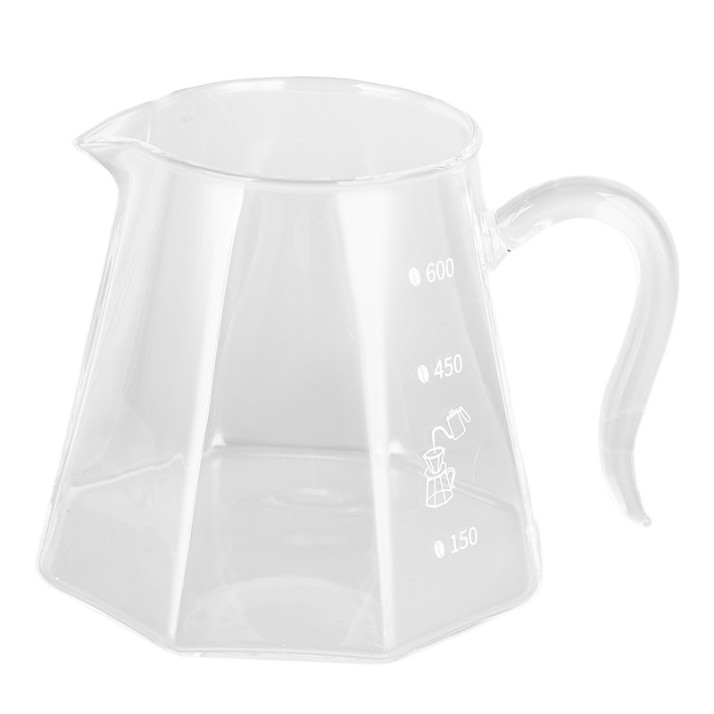 600ml Hand Drip Coffee Glass Cup with Unique Eagle Beak