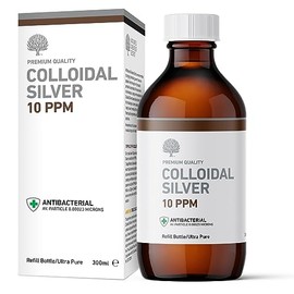 Natures Greatest Secret Nature's Greatest Secret Premium Quality Antibacterial 10ppm Colloidal Silver Bottle 300ml