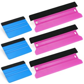 Umaki 6Pcs Vinyl Wrap Applicator, 10CM & 21CM Plastic Squeegee Wallpaper Smoother Felt Edge Squeegee for Vinyl Wrap, Window Tint, Decals or As Cleaning Squeegee for Dusts