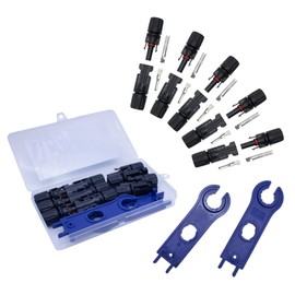 TOMSHIELE MC-4 Connector Photovoltaic Connectors 5 Pairs (Male/Female) of Solar Connectors, Plus a Complimentary Pair of Wrenches Durable Photovoltaic Cable Connector