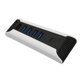 USB Hub, ABS Plug and Play 5 Port USB High Speed Expansion Hub Portable 1x Fast Charging Port for Game Console