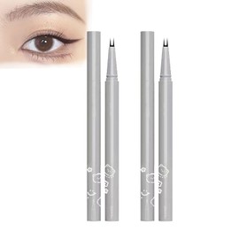 PARWENE Double Tip Lower Eyelash Pencil, Waterproof Liquid Eyeliners (Black+Black)