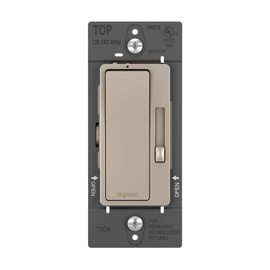 Legrand radiant Dimmer Light Switch, 700W Rated for Incandescent and Halogen Lights, Brushed Nickel, RH703PNICCV4