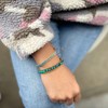 KELITCH Turquoise Beads Strand Bracelets Natural Stone Leather Wrap Bracelet