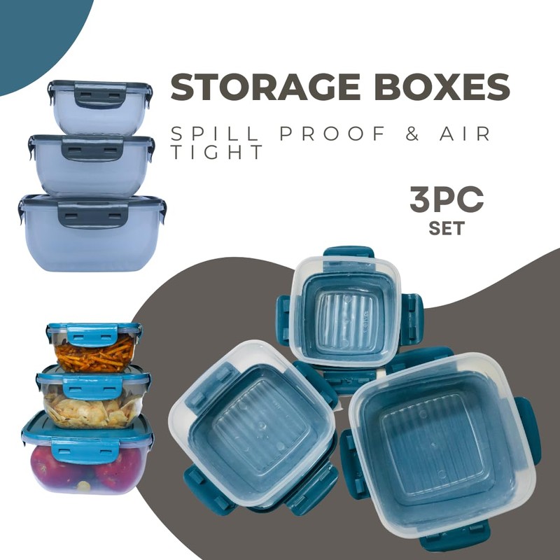 OrionMart Food Storage Containers with Lids Rectangular Plastic Lunch Boxes