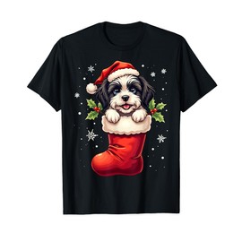 Havanese Christmas Stocking Puppy Dog Lover Holiday T-Shirt