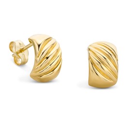 Orovi 14ct Yellow Gold Stud Earrings, Gold