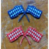 PICK 1! Checkered FLAGS patch - Embroidered winner iron on