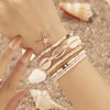 Beach Bracelet for Women Shell Bracelet Stackable Summer Beach Bracelet