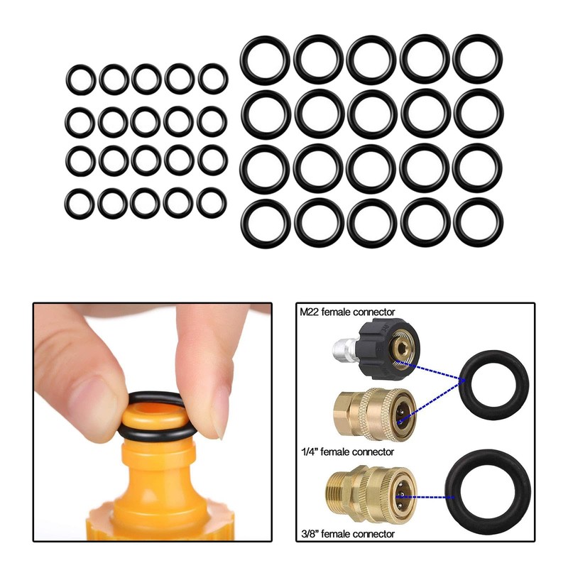 Leefasy 40Pcs O Rings Set Plumbing Sealing Repair Quick Connector,