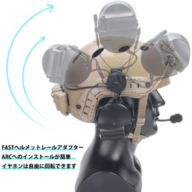 Comta III Airsoft Headset and Rail Adapter for FAST Helmets BK