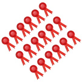 YOKIVE 18 Pcs Blank Award Ribbon, Winner Ribbons with Pin | Recognition Ribbon Great for Home Study Wedding, Competition, Red
