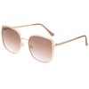 Vince Camuto VC997 Retro Vented Round Metal 100% UV Protective