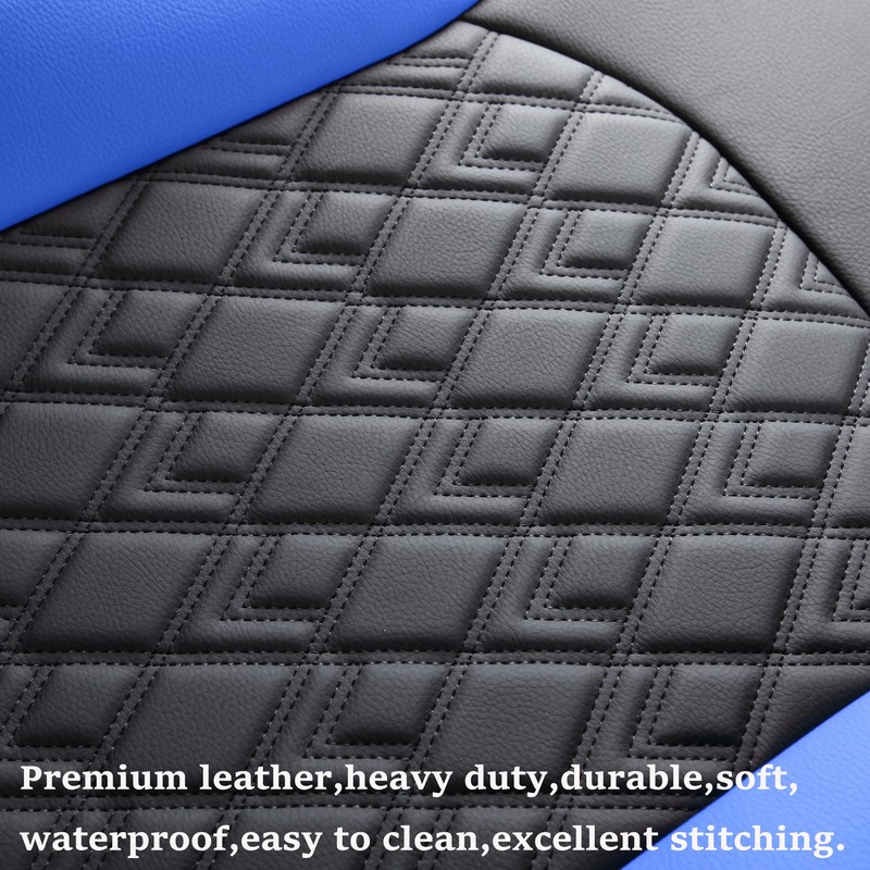 JOJOBAY Chevy Silverado Seat Covers,Leather Seat Covers for GMC Sierra,Custom