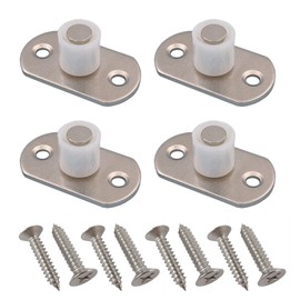 4 Piece Sliding Barn Door Nylon Guide Wheel, Floor Guide Roller Bracket for Furniture Hardware, Moving and Aluminium Doors