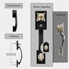 Hadims Matte Black Door Handle Exterior, Entry Door Handle and