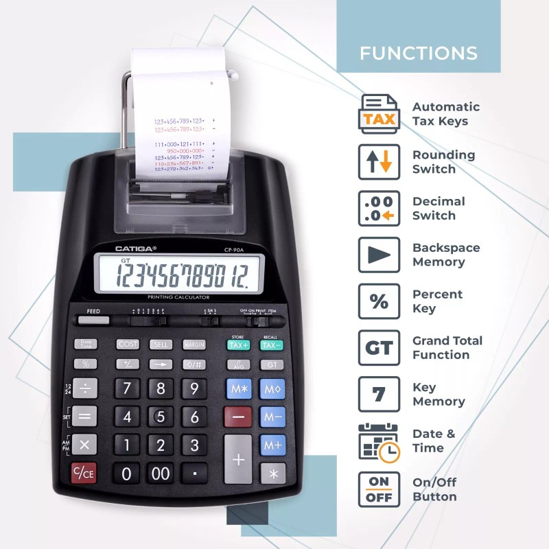 CATIGA New & Upgraded 2023 Printing Calculator Adding Machine 10