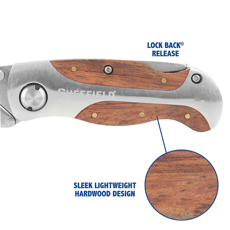 Sheffield 12115 Folding Utility Knife, Stocking Stuffers, Gifts for Men,
