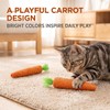 2 Pcs Orange Natural Interactive Sisal Carrot Cat Toys,Cat Dental