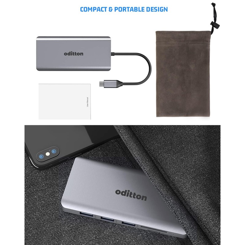 oditton 12 in 1 USB C Hub, USB C Hub