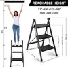 3 Step Ladder Folding Step Stool for Kitchen Home Closet