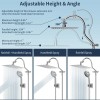 Hibbent All Metal Shower Head,High Pressure Rainfall Shower Head,with Handheld