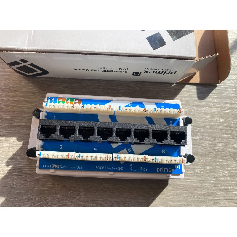 PRIMEX A ARCH COMPANY P/N: 125-1035 8-PORT CAT6 DATA MODULE