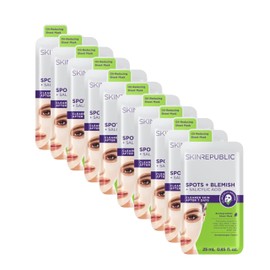 Skin Republic 10 Pack Spots + Blemish Face Mask Sheet