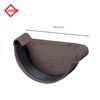 Inefa Gutter End NW 100 Black Half Round Gutter –