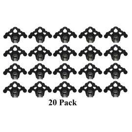 JSP Manufacturing Plastic Roof Ice Guard Snow Guard Snow Stops for Standing Seam Metal Roofing - Multi-Color/Multi-Pack Listing (20, Black)