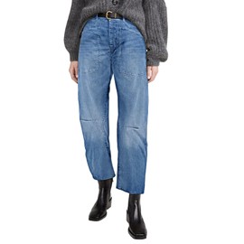 EVALESS High Waisted Barrel Jeans for Women Trendy 2025 Casual Wide Leg Boyfriend Denim Baggy Denim Pants Ashleigh Blue Size 14