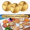 Biugaaufai 6 Pcs 12 Inch Gold Round Serving Tray, Stainless