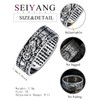 Feng Shui Ring 925 Stering Silver Pixiu Mantra Ring Protection