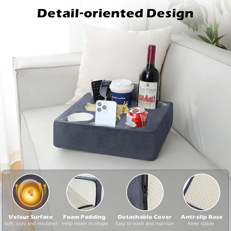 MoKo Couch Cup Holder Pillow, Sofa Bed Cup Holder for