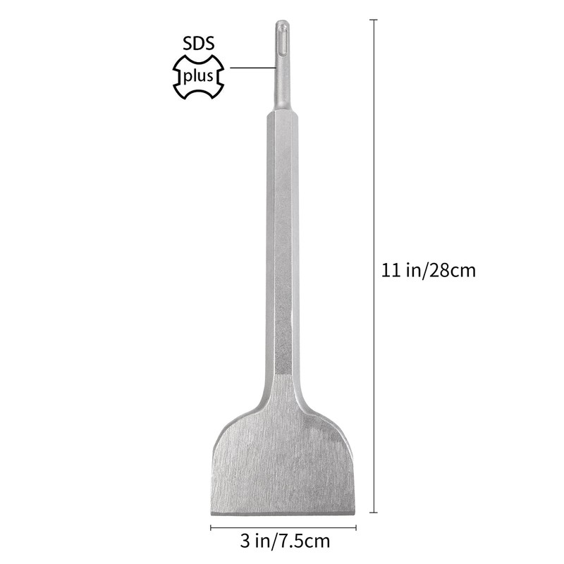 HPMAISON Chisel SDS Plus, 280mm*75mm SDS-Plus Wide Flat Chisels, Hammer