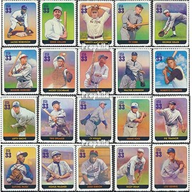 Prophila Collection USA 3337-3356 (complete edition) 2000 baseball players (stamps for collectors) ball games without football