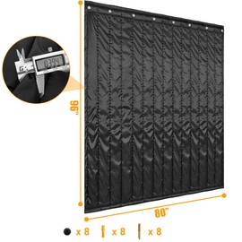 Extra Large Sound Absorbing Blanket, 96"H x 80"W Sound Dampening Curtain, Reduce Noise and Blackout, Recording Studio Acoustical Treatments, 0.4" Thickness, Black