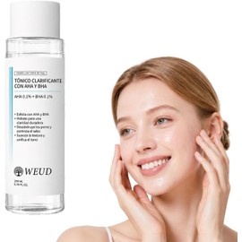 WEUD Tonico Facial con AHA y BHA, Tonico Exfoliante Facial con Niacinamida, Control de Grasa y Poros, Exfoliación Suave e Hidratación Ligera, Toner Facial para Todo Tipo de Piel (200ml/6.76 fl oz)