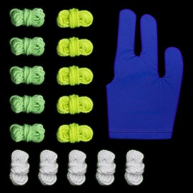 CHEE MONG Luminous Yoyo String Pack of 15 + Yoyo Glove, Durable 100% Polyester Yoyo String Glow in The Dark, Great for String Trick Yoyos