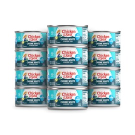 Chicken of the Sea Chunk White Albacore Tuna in Water, Wild Caught Canned Tuna, 12 oz. Can (Pack of 12)