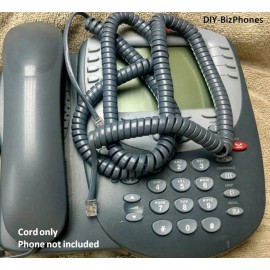 DIY-BizPhones-Avaya-4600 Gray 25Ft Long Handset Cord for Avaya 4600 Series IP-Office Phone 4620 Curly